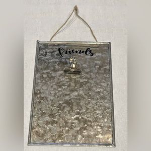 7x12 Silver Hanging Metal Clip Board Picture Memo Holder Dorm Teen Room Decor